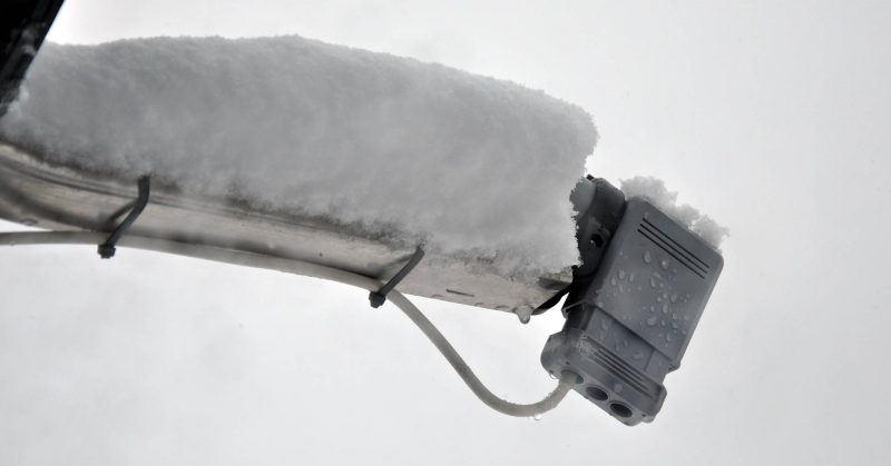 Ingen signal vid snöväder.