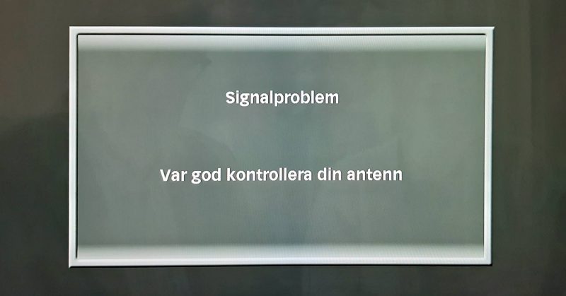 Ännu en bordsantennen som inte funkade.