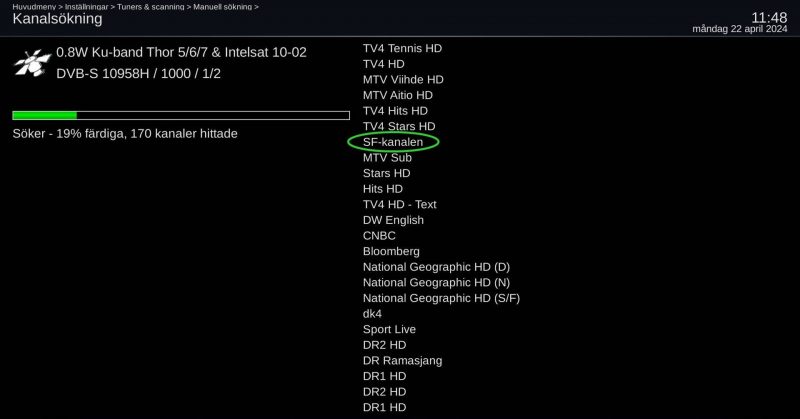 SF-kanalen och TV12 har flyttat.