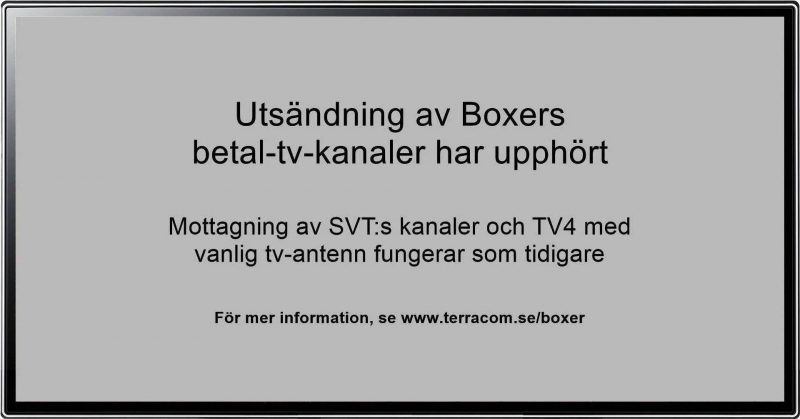 Boxers betal-tv-kanaler har upphört